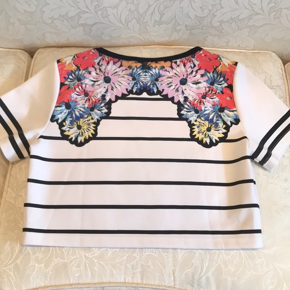 MINKPINK floral striped crop top - Picture 2 of 2